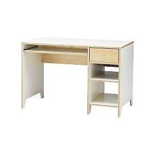 Desk with sliding tray / drawer / shelves