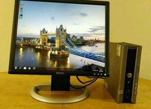 Dell Ultra Small Desktop Computer PC & Dell LCD 19 Monitor - Bargain