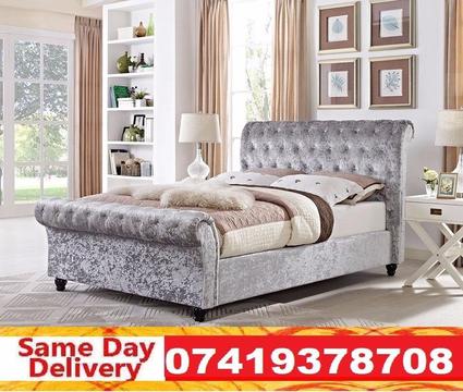 Brand New Double Sleighn Bed Available With Mattress zamek