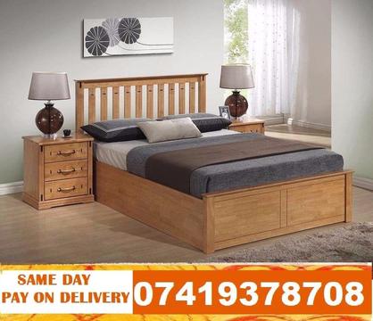 Brand New WOODEN STORAGE DOUBLE Bed Available With Mattress JAMS