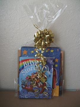 Christian Basket for kids with Bible and christian books
