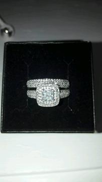 Ring set sterling silver size P/Q