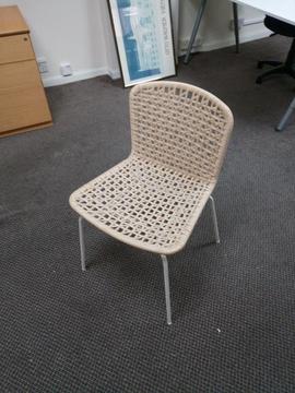 1 Wicker Chair with metal legs, good condition