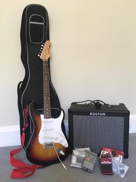 Bargain guitar package - MUST BE GONE BY SAT - Strat, 30w Amp & 2 effects pedals