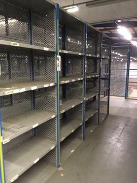 dexion impex industrial shelving 2.4m high ( storage , pallet racking )