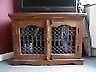 Solid wood Jali style TV cabinet Indian Rosewood