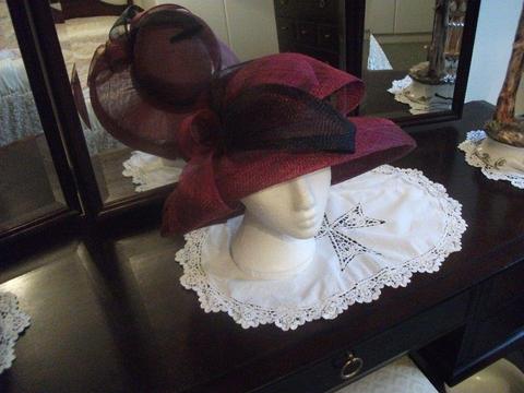 Hat / Maroon Hat made by Jacques Vert
