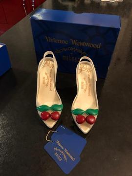 SHOES. Vivienne Westwood strawberry slip on shoes