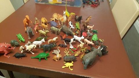 Assorted toy animals