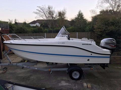 Quicksilver Activ 455 open with 60hp Mariner 4-Stroke For Sale
