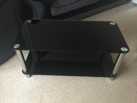 Black Glass Coffee Table or TV Unit - possible delivery