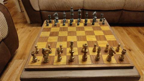 Vintage complete chess set & Box