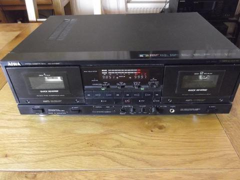 Aiwa AD-WX888 twin autoreverse cassette deck - new belts fitted