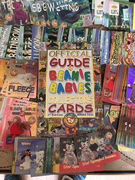 Huge collection of Ty Beanie baby collector cards and book