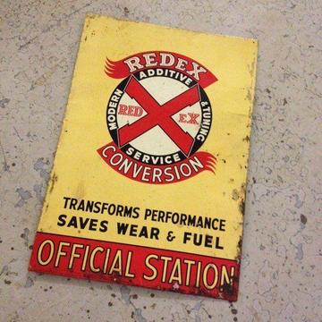 vintage redex sign