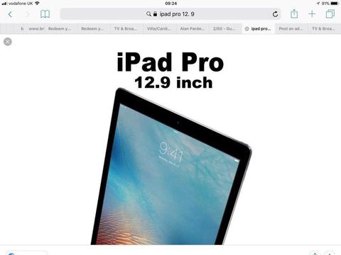 IPAD PRO 12.9-inch WITH CELLULAR .. WANTED .. DEVON