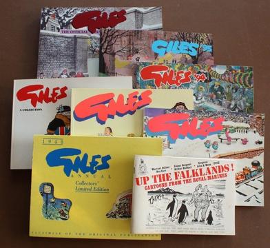 Giles cartoon books including Collectors' Limited Edition 1948 facsimile plus extra Up The Falklands