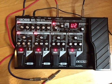 BOSS ME-70 GUITAR MULTI EFFECTS PROCESSOR PEDAL & POWER SUPPLY