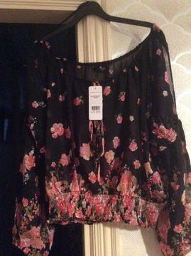 Jane Norman size 16 gypsy style flowery blouse - new