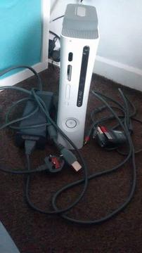 White Xbox 360 with games