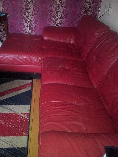 Leather Corner Sofa for Leather Recliner - straight swap
