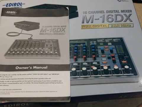Roland M-16 DX Mixer, Studio Mixer, Roland Audio Interface