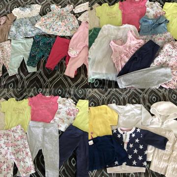 100+baby clothes items newborn to 9 months