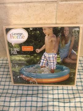 NEW George Home Small 2 Ring Inflatable Paddling Pool