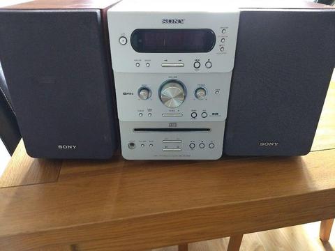 Sony Micro Hi-Fi system with CD player, tape deck, DAB radio and speakers