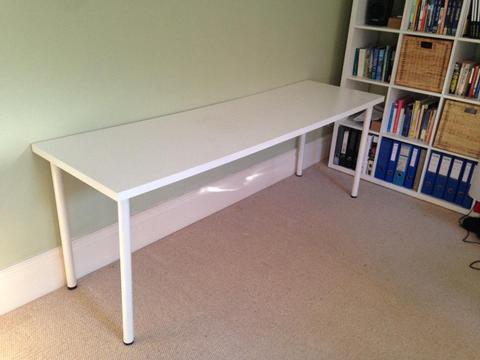 Long (2 person) white IKEA desk/table
