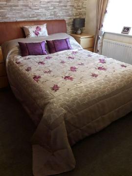 Dunelm, King size Bedspread and Matching Curtains and Cushion