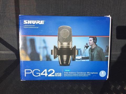 New Shure PG42 USB plug & play condenser microphone