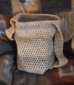 Handmade crochet shopping bag