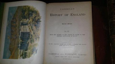 old books 9 vol cassell,s history of england special edition ready to go