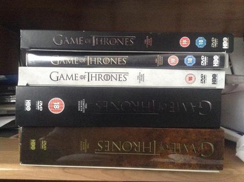 Game of thrones box sets 1-5