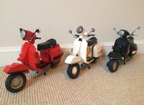 Lego MOC Vespa scooter - choice of colours