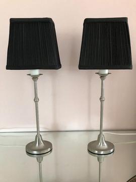Matching pair of Laura Ashley table Candlestick lamps