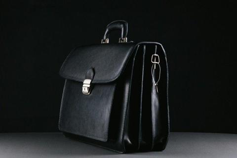 Serguio Rogetti 16" Hand Made Italian Leather Black Bag