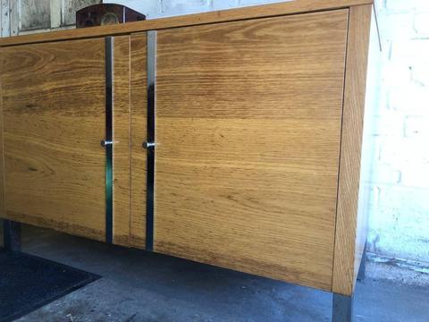 Contemporary modern solid oak sideboard