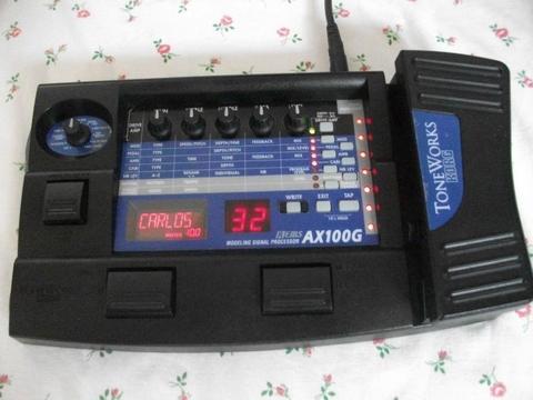 Korg AX100G Electric Guitar Effects Pedal :- Distortion, Chorus, Delay, Wah, Drums etc