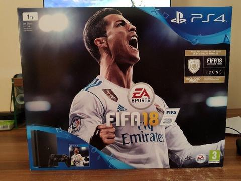 Ps4 1tb with fifa 18 - Brand new boxed