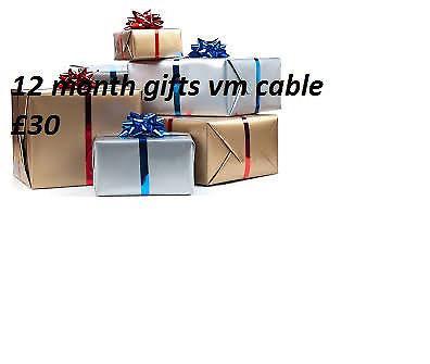 12 MONTH LINES GIFTS SKYBOX CABLE OPENBOX V9 MAG BOX AMIKO ZGEMMA ISTAR MUTANT EVO