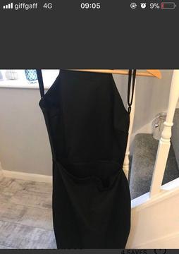 Black backless dress