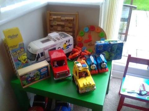 Toy bundle suitable for 18+ months including Thomas the Tank Engine and Postman Pat