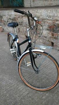 Le Jeune Ladies French town bike city cruiser with pannier rack, twin lights UpCycles 42