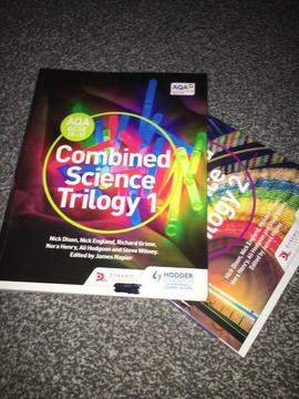 AQA Trilogy Science (chemistry biology and physics) 2 books RRP £30 each