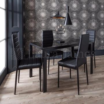 Dining Table and 4 chairs Compact Space Saving