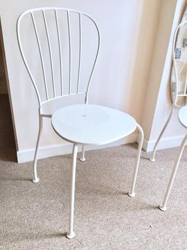 Ikea white metal chair