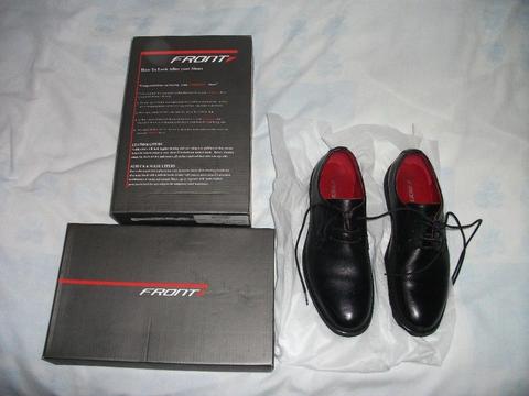 NEW AND BOXED BOYS BLACK SHOES
