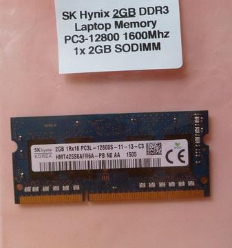 2GB SK Hynix laptop DDR3 memory module £6 only!